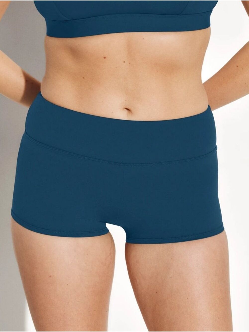 Knix Size L Teal Leakproof Sculpt Swim Shorts